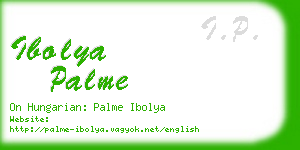 ibolya palme business card